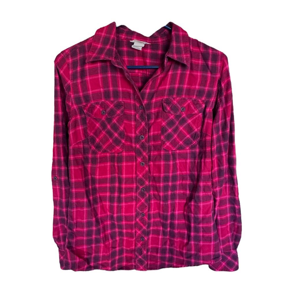 Duluth trading Co. plaid flannel shirt red womens‎ S